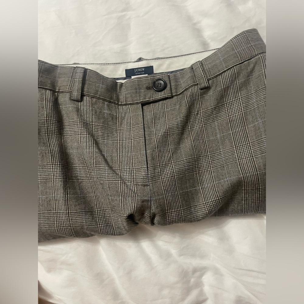 J Crew Italian Wool Herringbone Wide Leg Pants Trousers - Picture 12 of 16